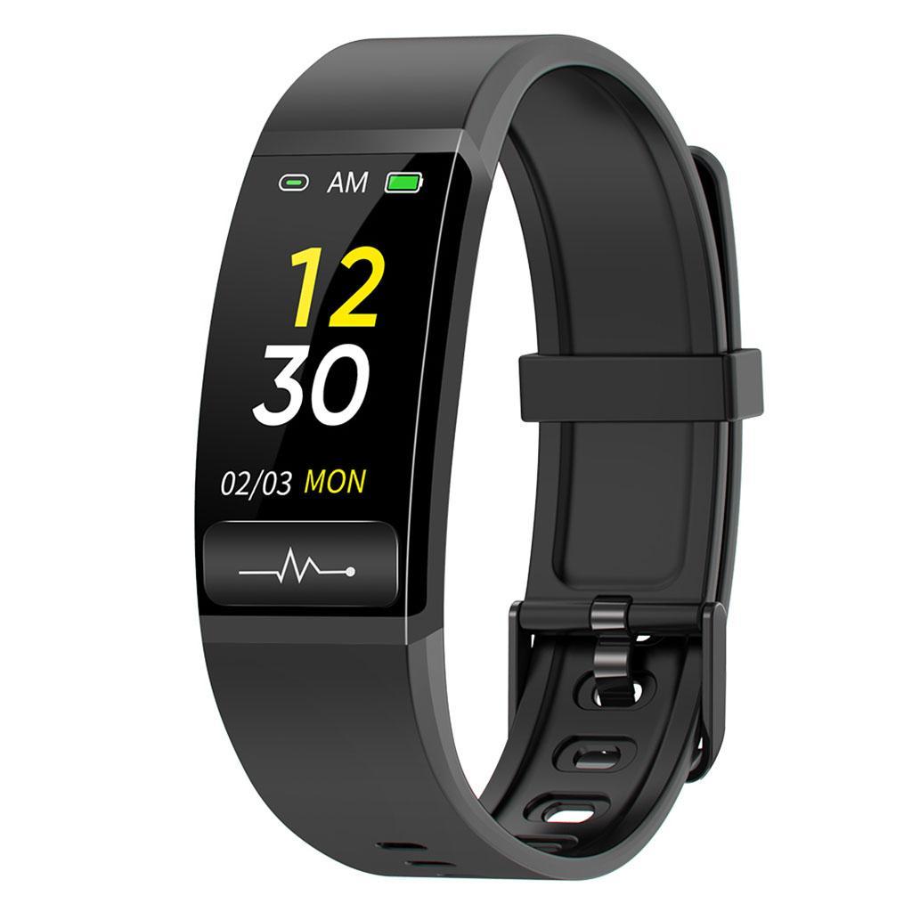 Smart Watch Tracker Body Temperature Blood Pressure Heart Rate IP67 Blue