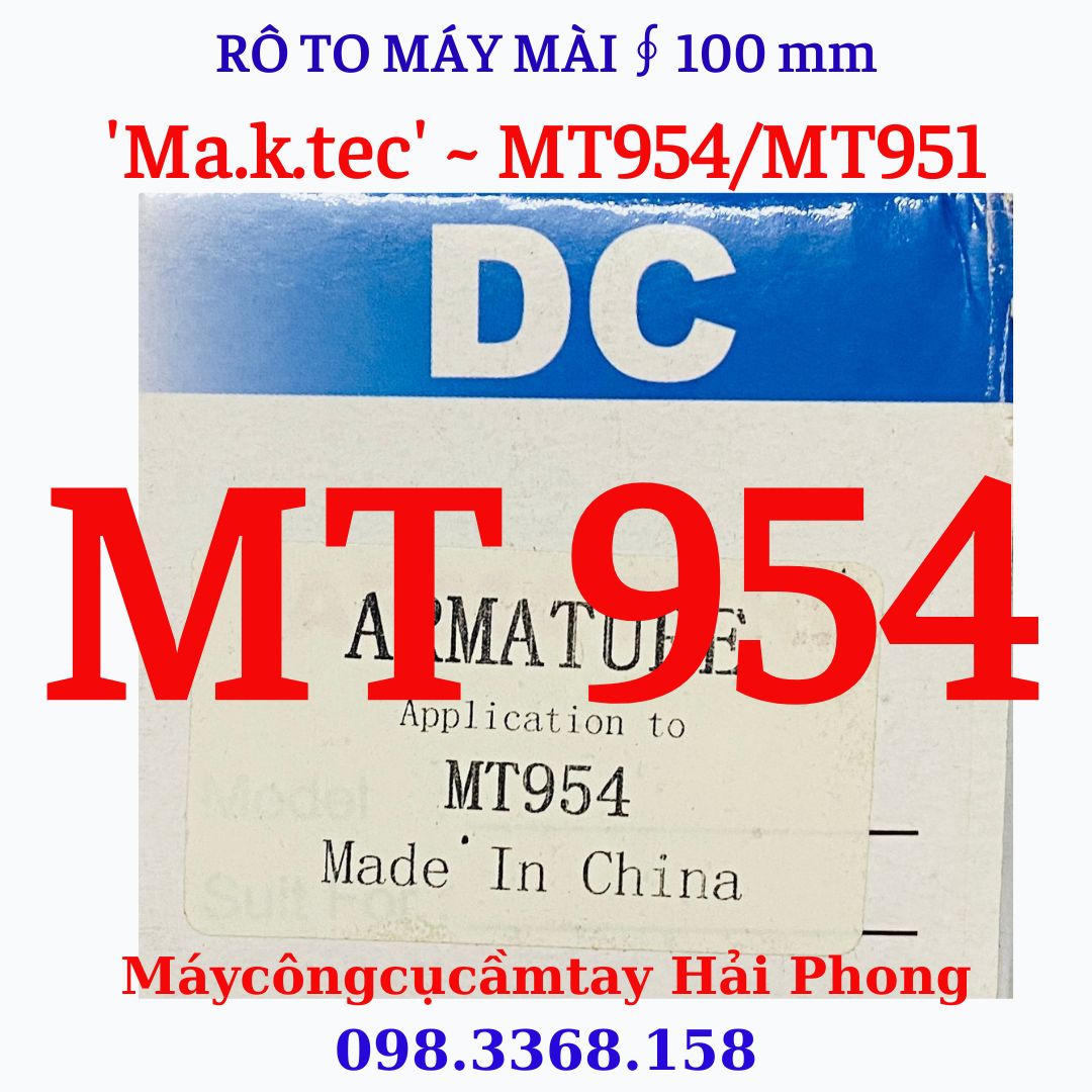 Rô to máy mài góc Mod. 'MT954' / 'MT951' dùng cho 'Ma.ktec' F100 mm ( 220V - 570W )