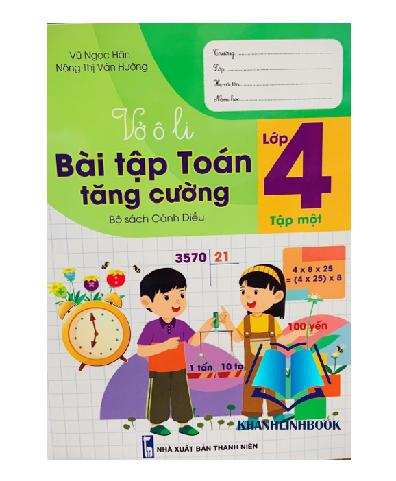 Sách - Vở Ô li Bài Tập Toán Tăng Cường lớp 4 - tập 1