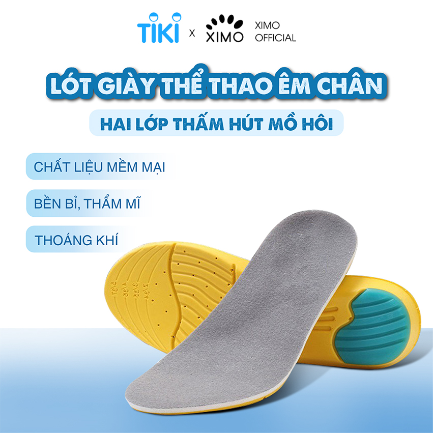 Cặp lót giày thể thao êm chân, hai lớp thấm hút mồ hôi, chống hôi chân_LGTT05_LOTGIAY XIMO