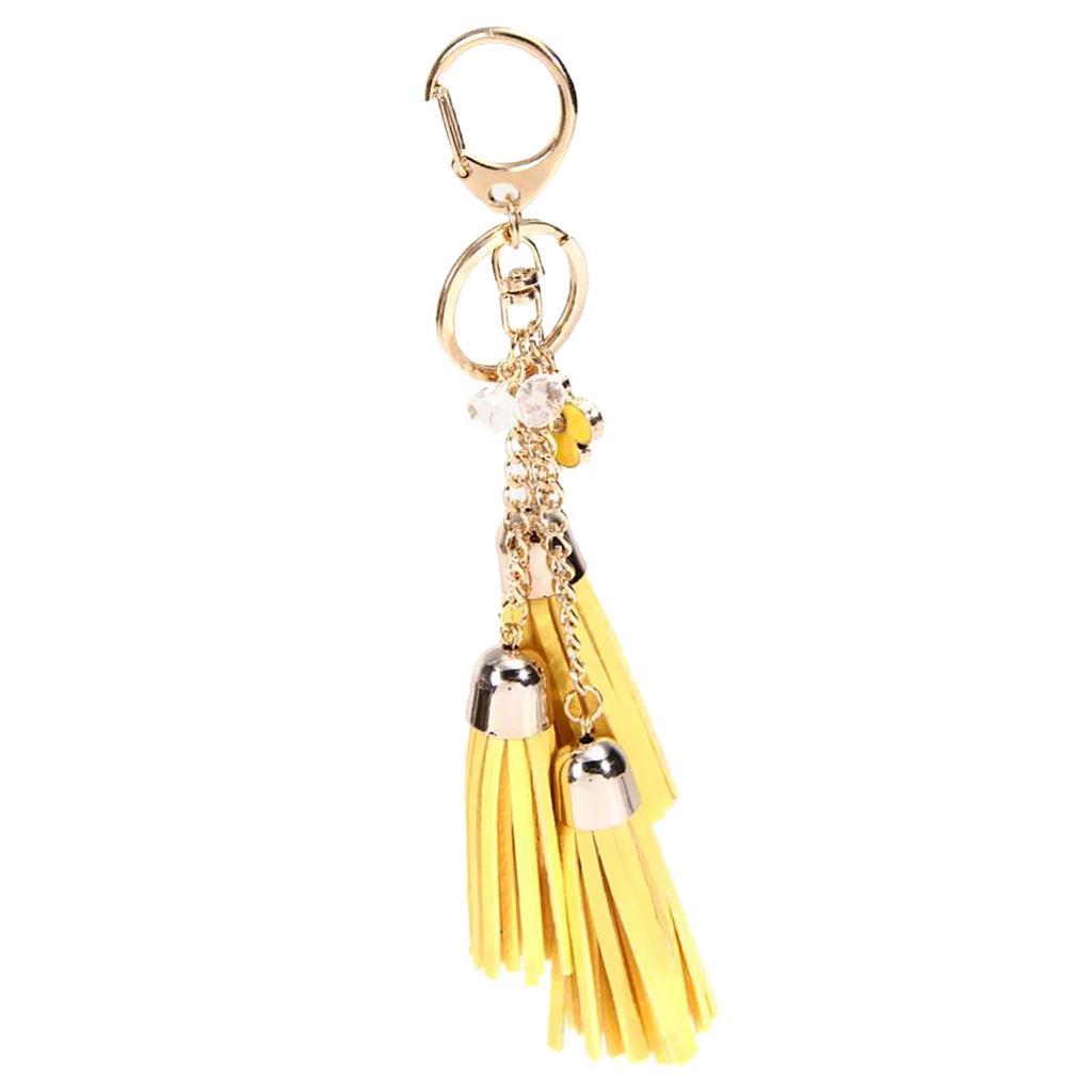 Women Girls Tassel Key Chain Car Key Ring Accessory Bag Decor Pendant