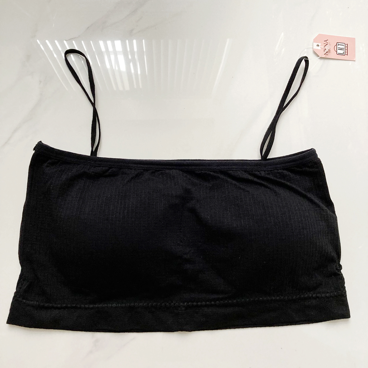 Áo bra nữ 2 dây thun tăm gân áo lót mút mỏng cho bé gái mới lớn học sinh - bra12