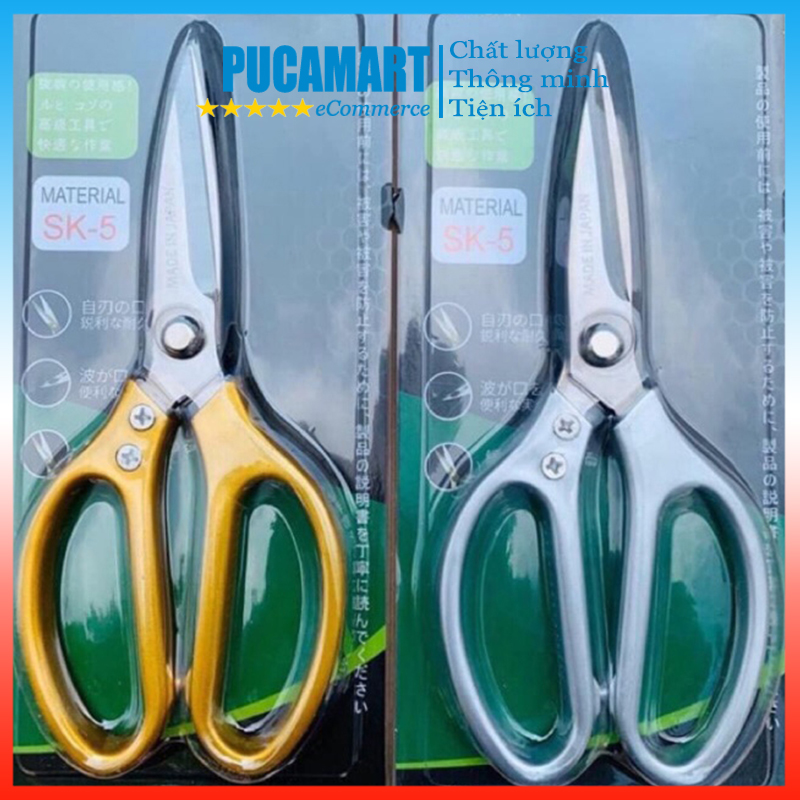 Kéo Đa Năng, Kéo Cắt Gà, Cắt Tỉa Cây, Cắt Hoa, Giấy Đa Năng SK5 Nội Địa Nhật Bản Cao Cấp - PucaMart