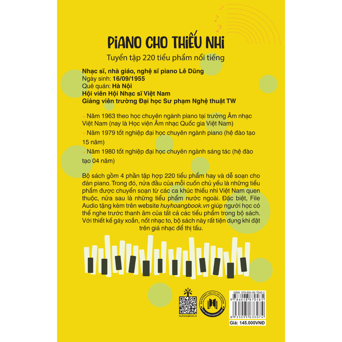 Piano Cho Thiếu Nhi - Tuyển Tập 220 Tiểu Phẩm Nổi Tiếng - Phần 2 (Kèm File Audio) (Tái Bản 2023)