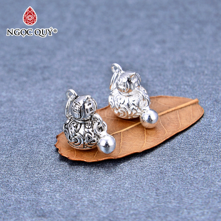 Charm bạc hồ lô treo - Ngọc Quý Gemstones