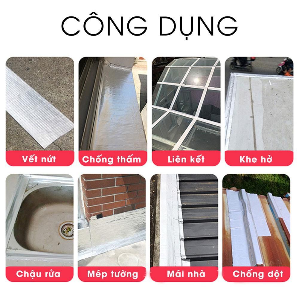 (Khổ to 10cm) Băng Keo Siêu Dính Đa Năng, Keo dán chống thấm,chống nhiệt cho tường, trần nhà, ống nước, bể nước..