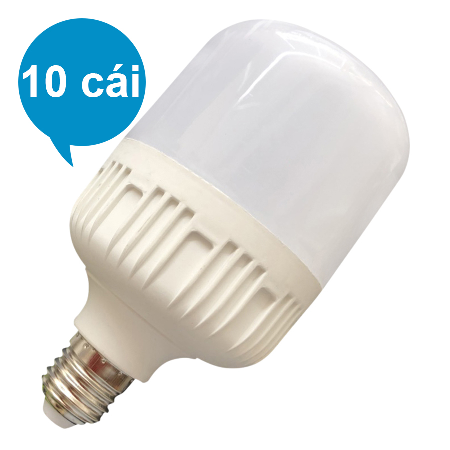 Bộ 10 Bóng Đèn LED BULD TRỤ Công Suất 20W (Trắng)