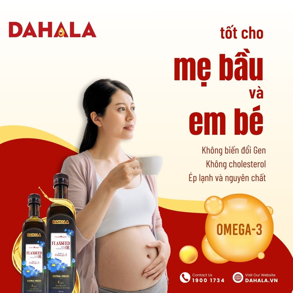 Dầu hạt lanh ép lạnh bền nhiệt DAHALA 250ML - GIÀU OMEGA 3,6,9
