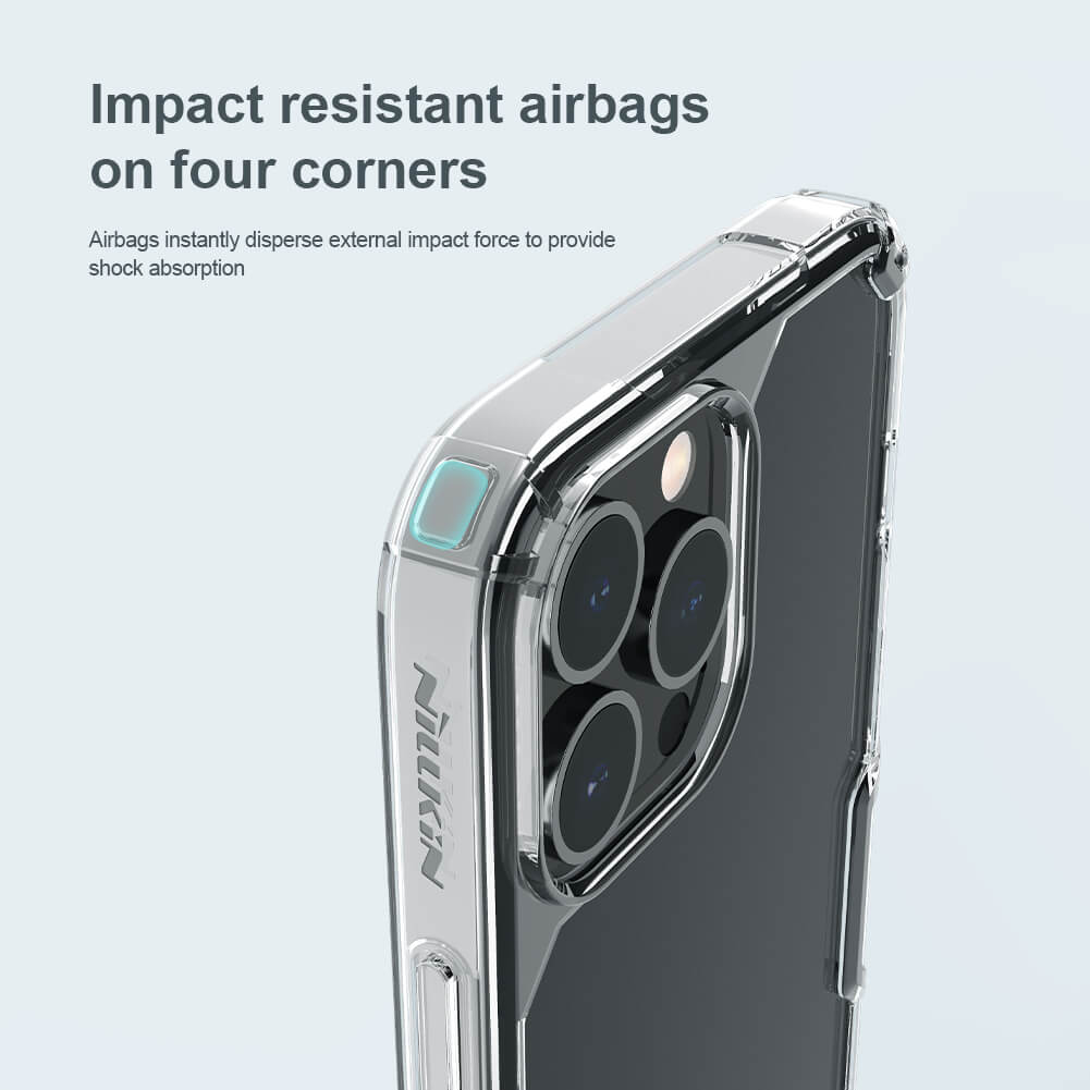 Ốp lưng dẻo TPU cho iPhone 14 Pro Max hiệu Nillkin Nature TPU Pro Case chống sốc, chống chịu mọi va đập - hàng nhập khẩu