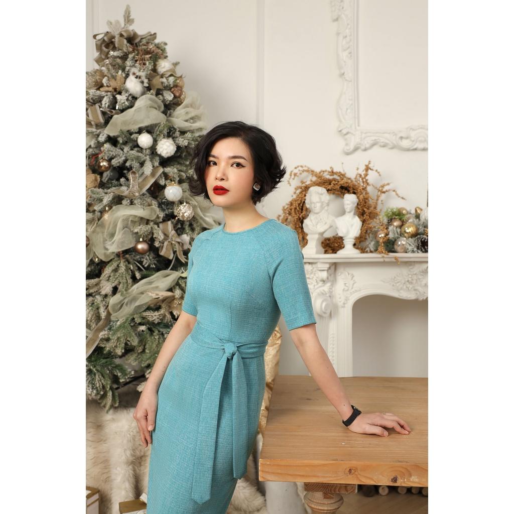 Đầm tay zeclang CLARA MARE chất liệu vải Đũi Nhật DRE3042