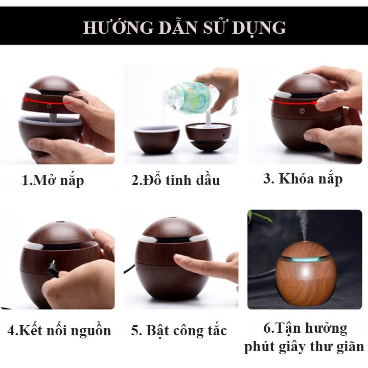 Máy khuếch tán tinh dầu phun sương vân gỗ