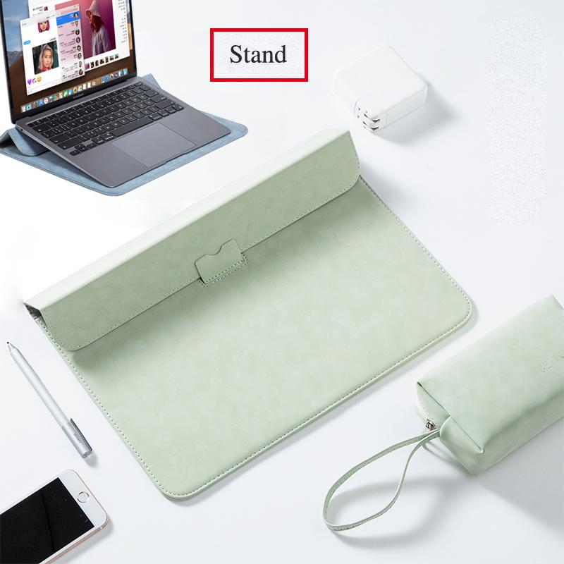 Túi Đựng Laptop Có Chân Đế Cho Huawei Macbook Air 13 Dành Cho Macbook Air M1 2020 14 15 Laptop Đứng bao Da Dành Cho Xiaomi 13.3