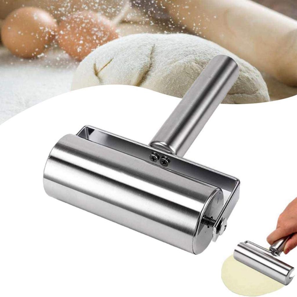 Smooth Stainless Steel Rolling Pin Pastry and Pizza Baker Roller Metal Kitchen Utensils Great for Baking , Pizza, Pie, Pastries, Pasta