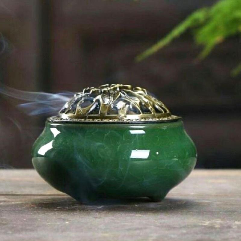 Lư Xông Trầm Hương CÁT AN Dùng Để Xông Khói Trầm Xua Đuổi Tà Khí, Hút Tài Lộc