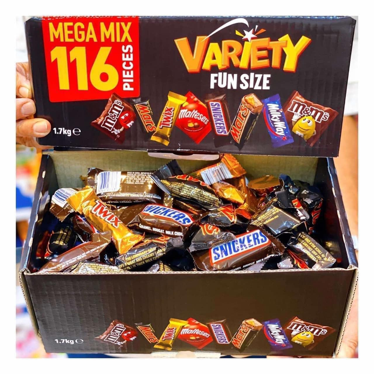 Socola thanh Mix đủ 6 vị Mars Variety - Úc- 116 thanh