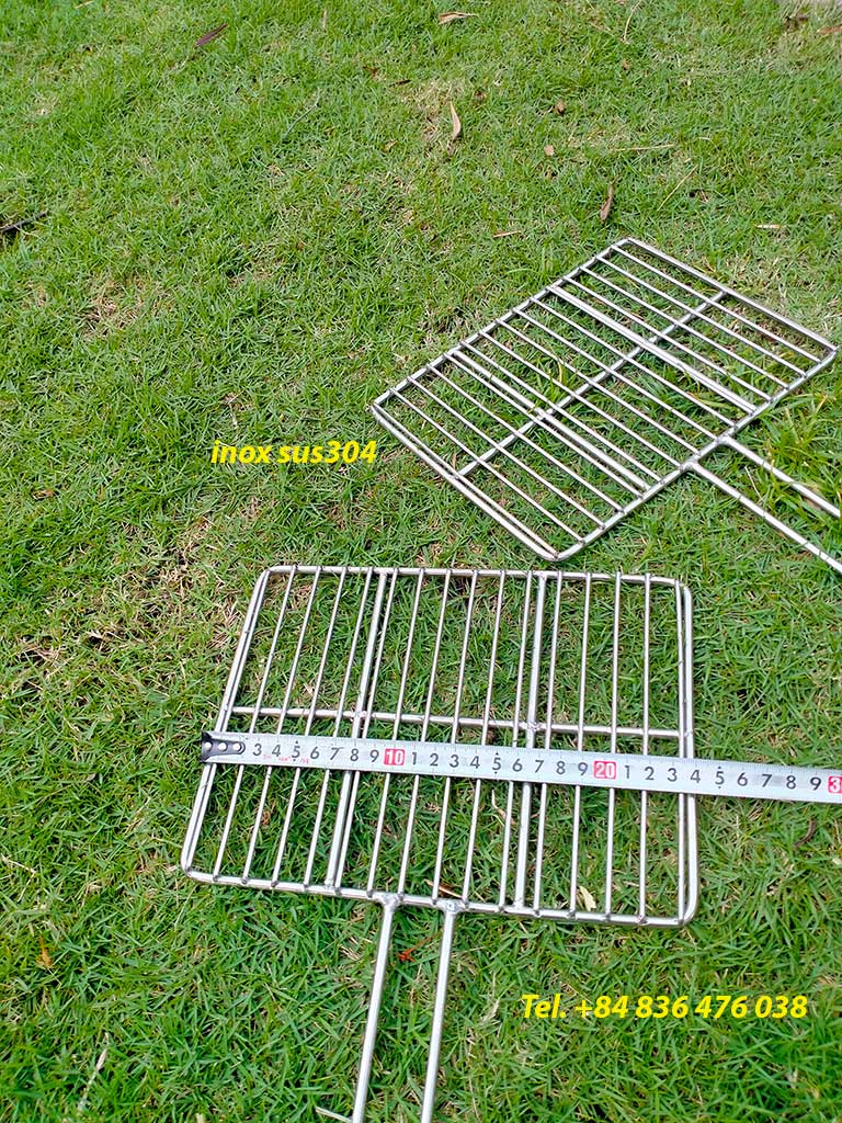 Vỉ nướng inox sus304 cao cấp - bảo hành trọn đời không lo gỉ sét - kích thước 18cm x 24cm dày 8mm