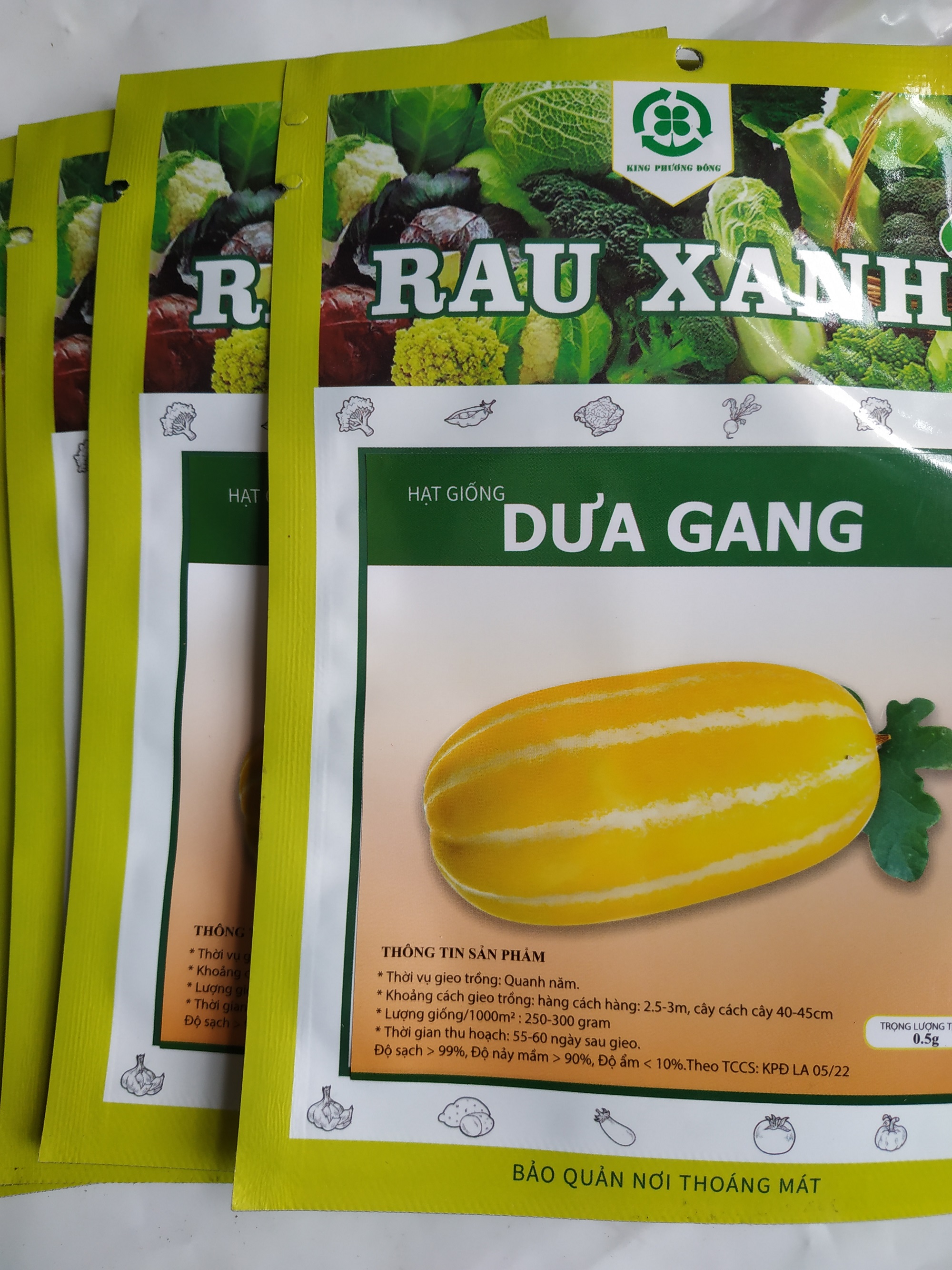 Combo 10 gói Hạt giống DƯA GANG - gói 0.5gram