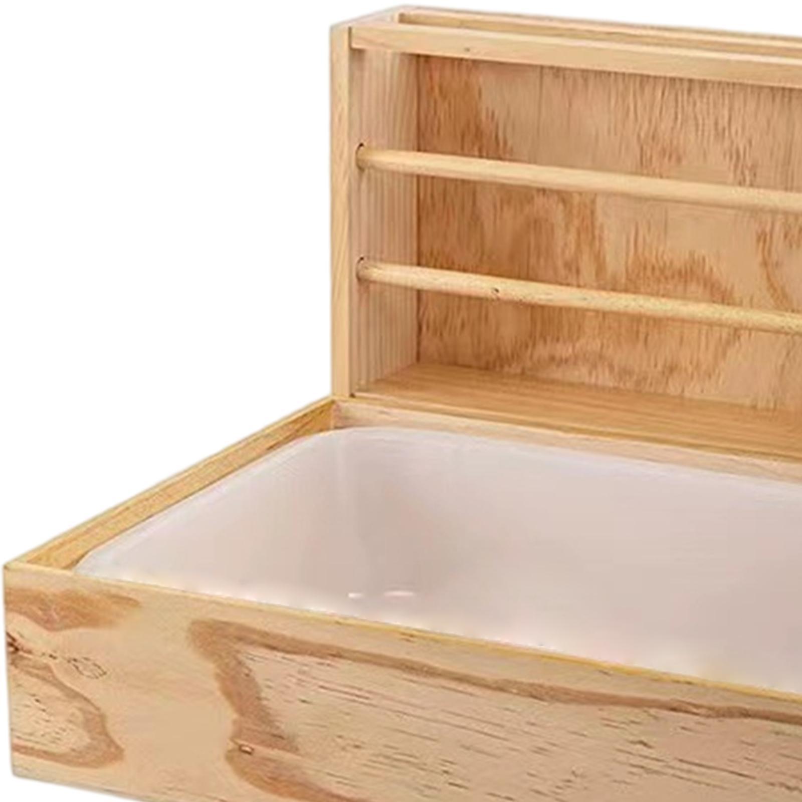 Wooden Rabbit Hay Feeder with Litter Box Guinea Pig Bunny Hay Manger Feeder