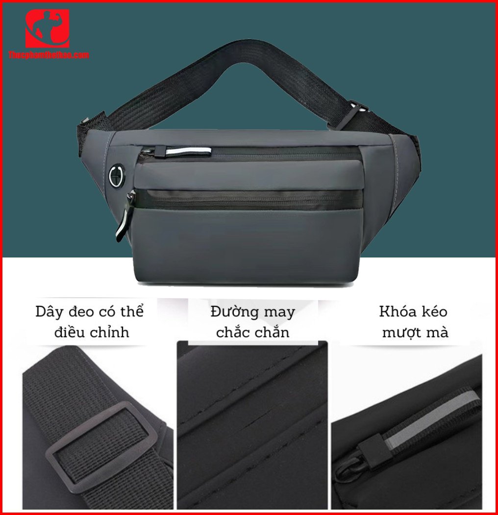 Túi Đeo Chéo TC Sport Unisex, Chất Liệu Cao Cấp, Siêu Nhẹ, Chống Nước, Thiết Kế Ngăn Rộng Rãi, Nhiều Kiểu Đeo