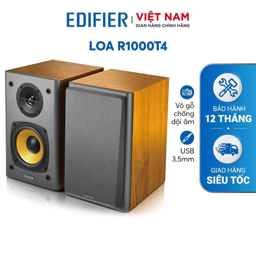 Bộ loa Bookshelf Hifi cao cấp EDIFIER R1000T4 - Tổng công suất 24W - 4&quot; Bass Driver - Hàng Chính Hãng - Bảo Hành 12 Tháng