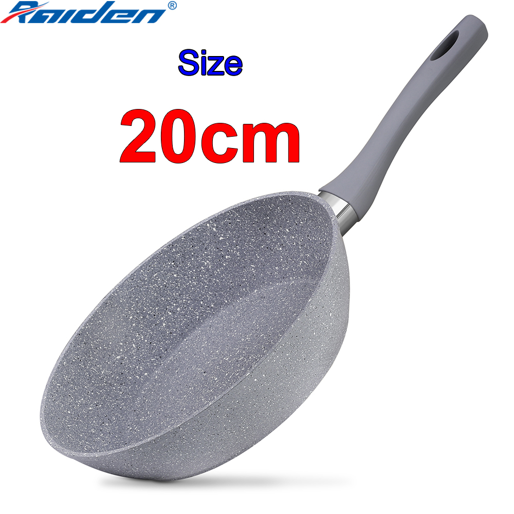 Chảo chống dính vân đá Greencook GCP01 - GCP02 nhiều size dùng được trên bếp gas, bếp hồng ngoại, bếp từ - Hàng chính hãng