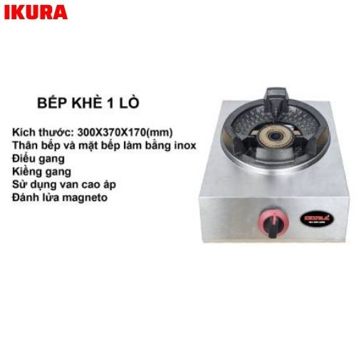 Bếp Khè Mặt Inox 1 Lò -Bếp Công Nghiệp-Hàng Chính Hãng