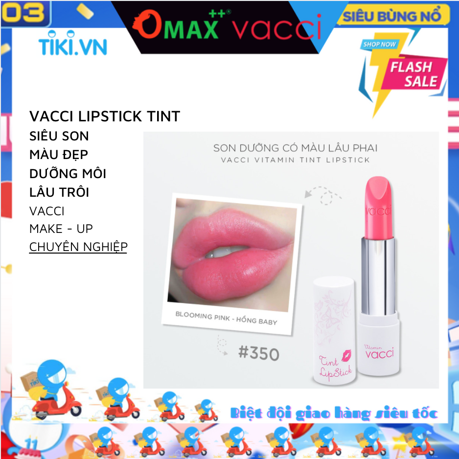 SON VITAMIN TINT VACCI DƯỠNG MÔI LÂU PHAI