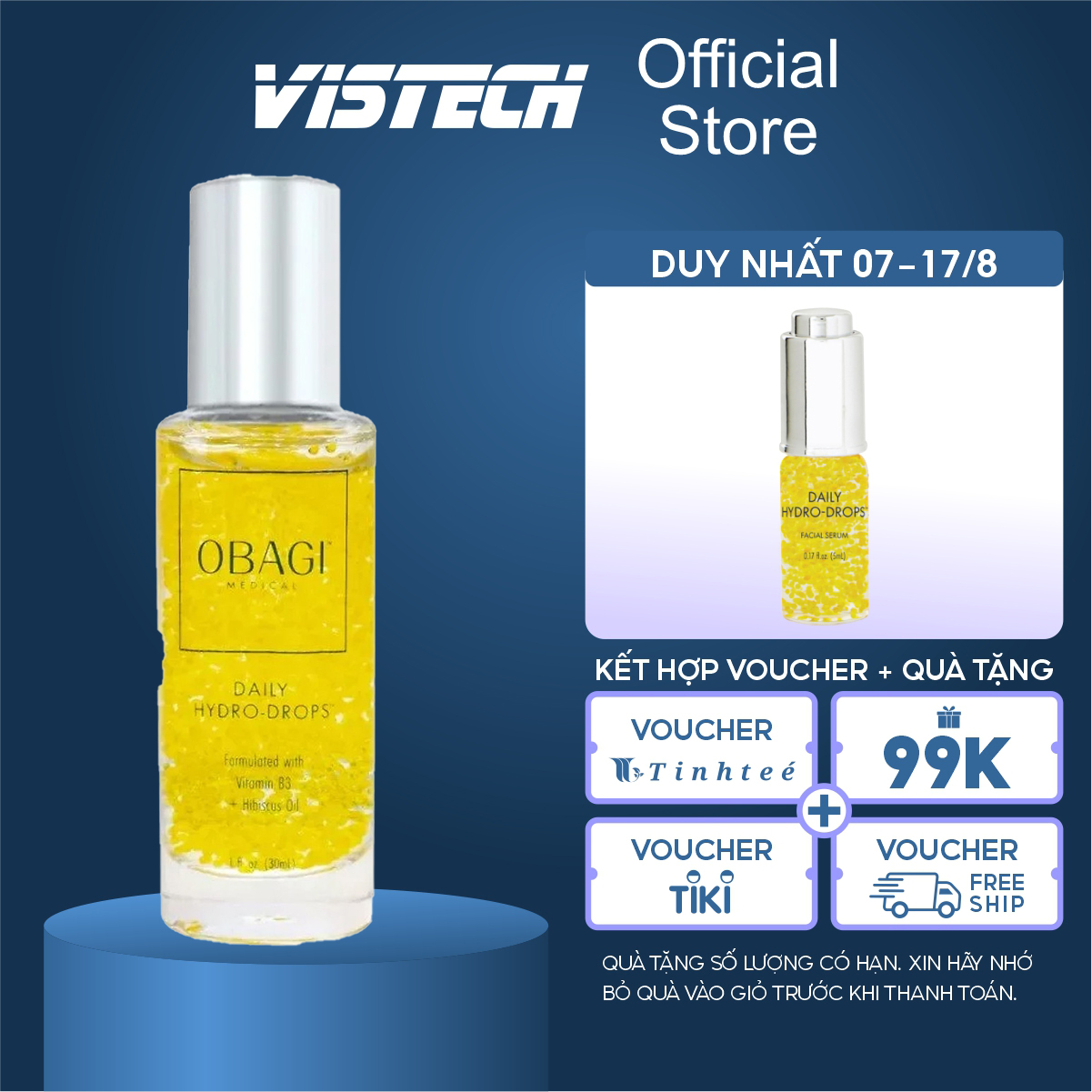 Tinh chất dưỡng da mềm mịn, chống lão hóa, giúp phục hồi da Obagi Daily Hydro-Drops