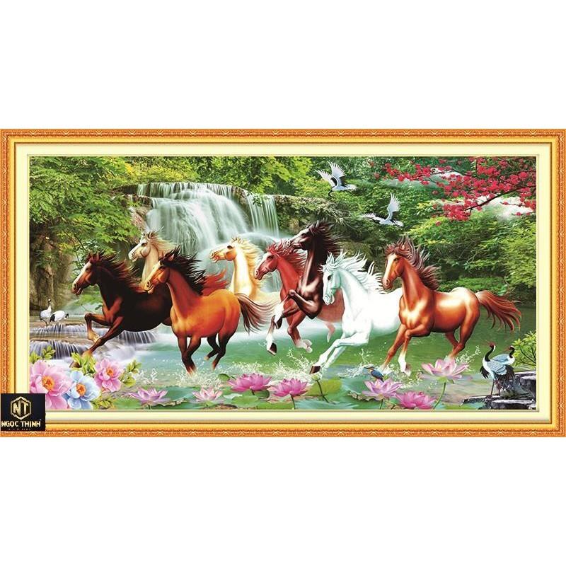 FreeShip từ 250K-Tranh đính đá Mã Đáo Thành Công VS005 KT 150x70 cm