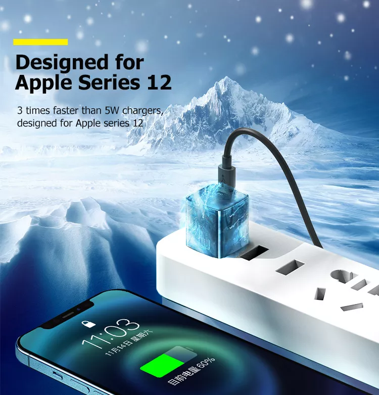 Sạc Nhanh Baseus 20W USB C Hỗ Trợ Sạc Nhanh Type C PD Cho iPhone - Công Nghệ Power Delivery 3.0 QC 3.0 - Hàng Chính Hãng