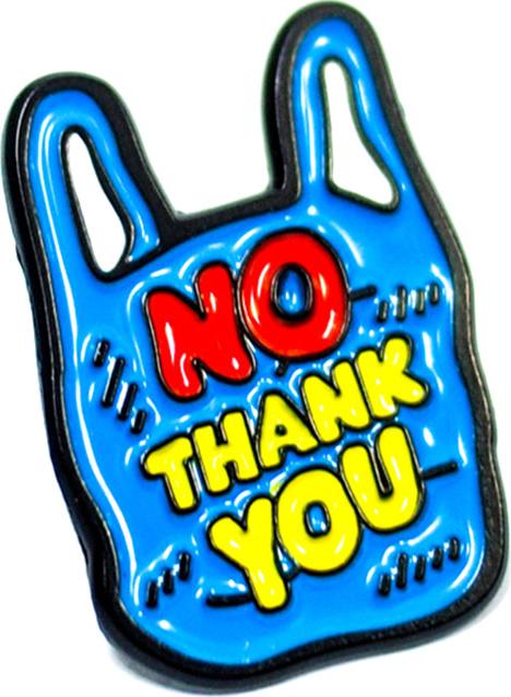 No plastic thank you - Pin sticker ghim cài áo