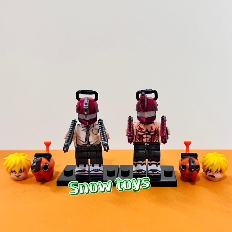 Minifigures Chainsaw man - Mô hình đồ chơi mini Chainsaw man - Denji Pochita Quỷ cưa lắp ráp lắp ghép xếp hình Pochita