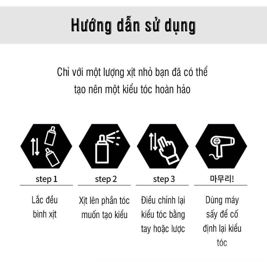 Keo xịt tạo kiểu tóc DASHU mini 50ml giữ nếp lâu, không gây hư tổn tóc, dành cho cả nam và nữ JS-XT022