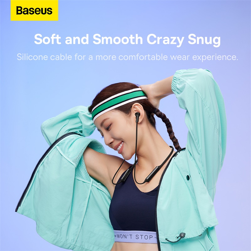 Tai Nghe Bluetooth Baseus Bowie U2 Neckband Wireless Earphones Black (Hàng chính hãng)