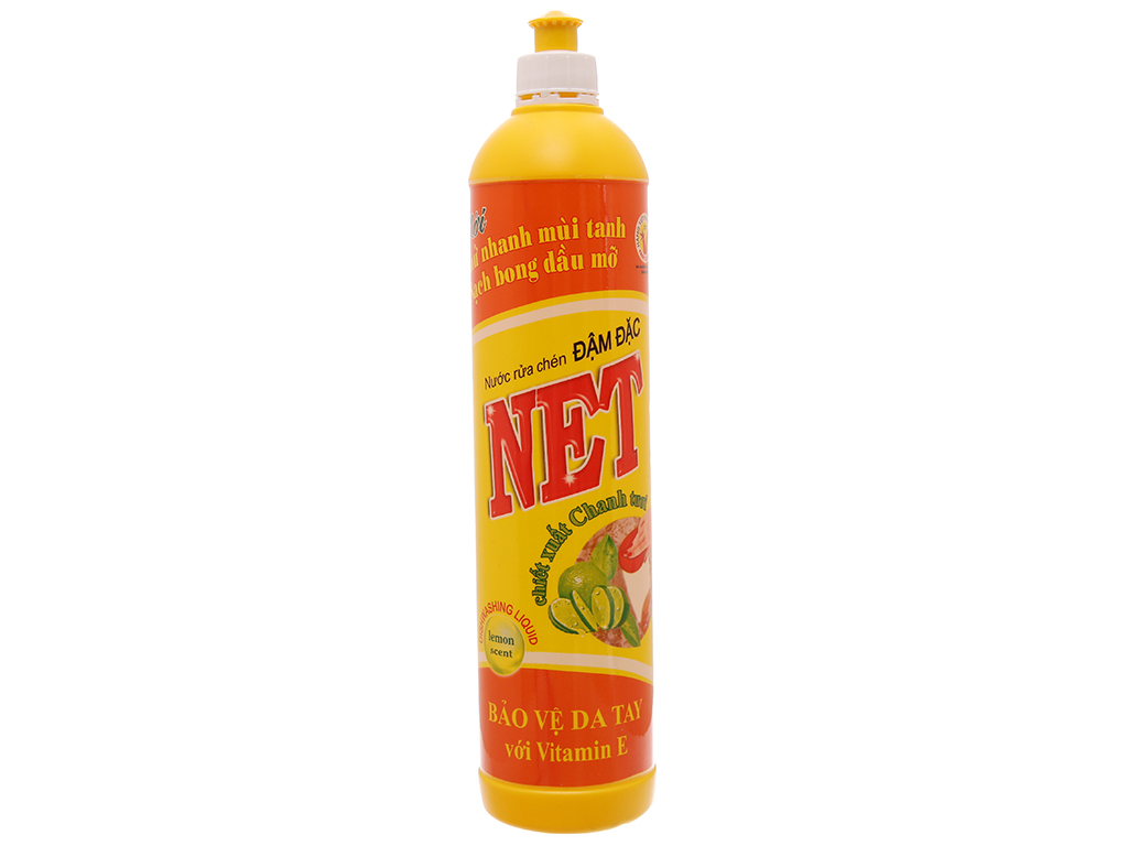 Nước rửa chén NET đậm đặc chiết xuất chanh tươi chai 777ml