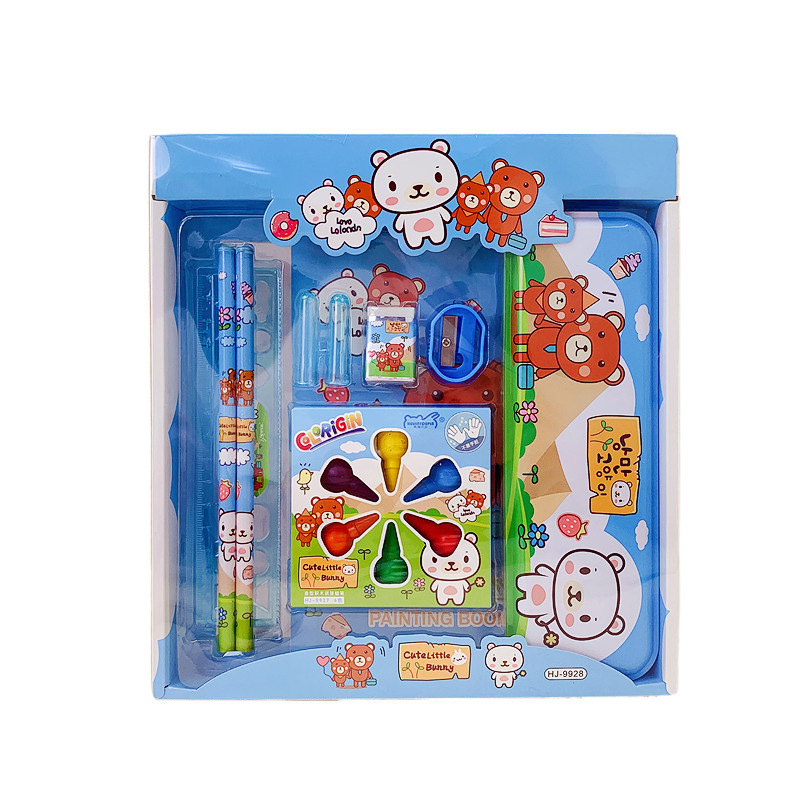 Đồ dùng học tập, bộ dụng cụ học tập gồm combo 9 món cute dễ thương cho các bé