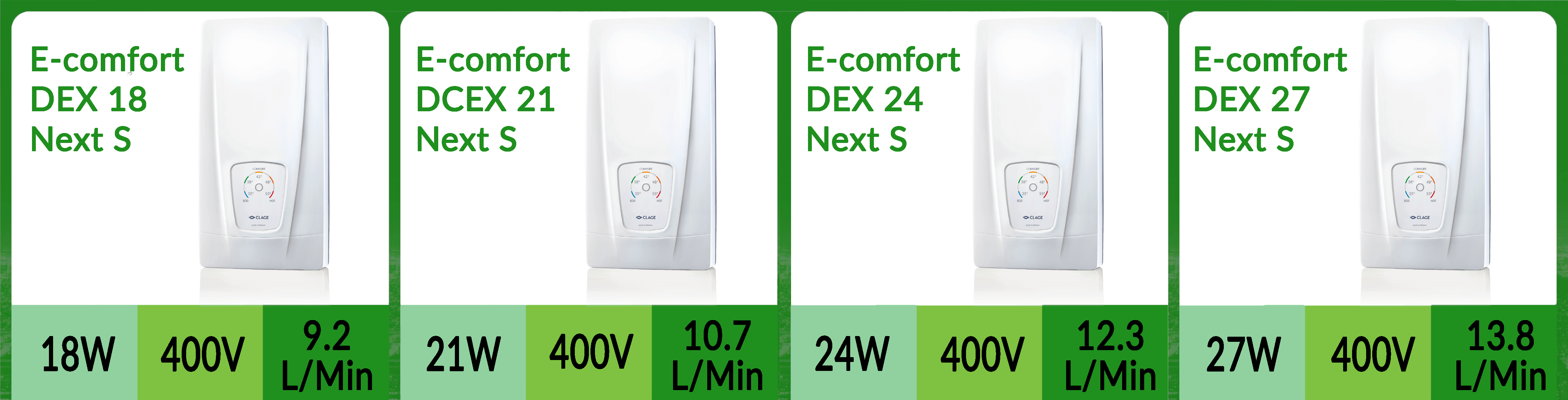 Máy nước nóng tức thì E-Comfort DEX Next S - Hàng chính hãng