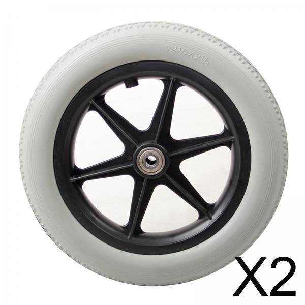 2x 12inch Wheelchair Replacement Rear Wheel for Wheelchairs Accessories