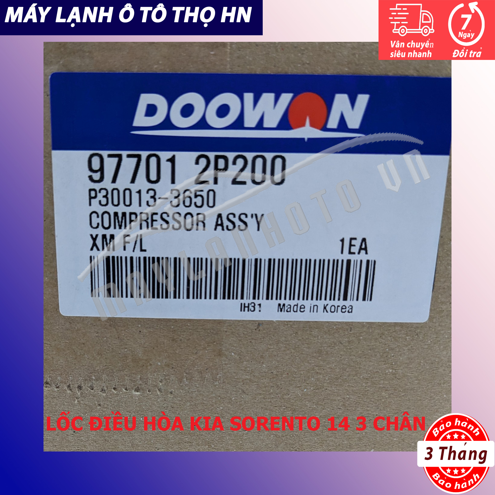 Lốc điều hòa Kia Sorento 2012 2013 2014 2015 2016 hàng Hàn Quốc 12 13 14 15 16 97701-2P200/250