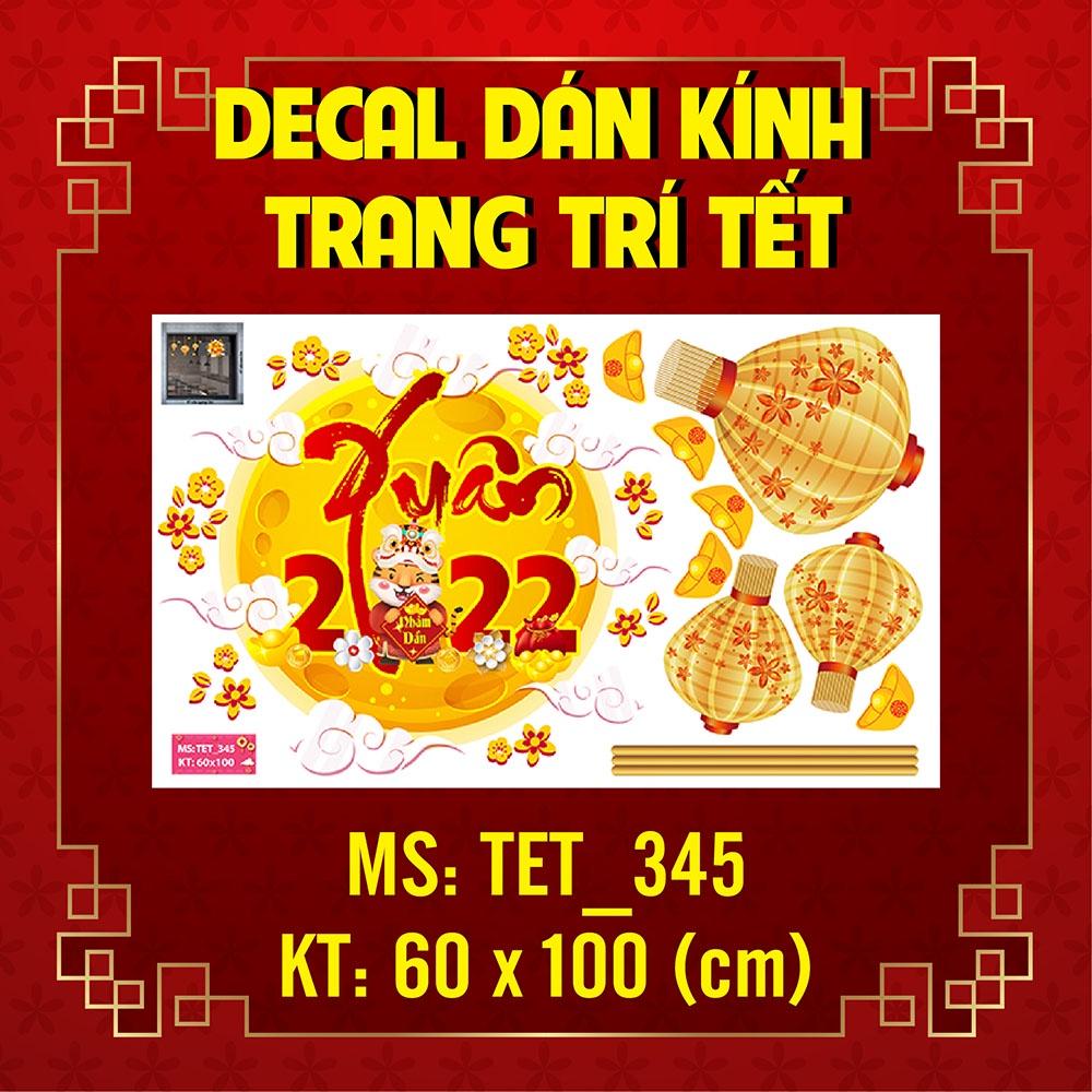 DECAL TRANG TRÍ TẾT NGUYÊN ĐÁN LỒNG ĐÈN XUÂN 2022