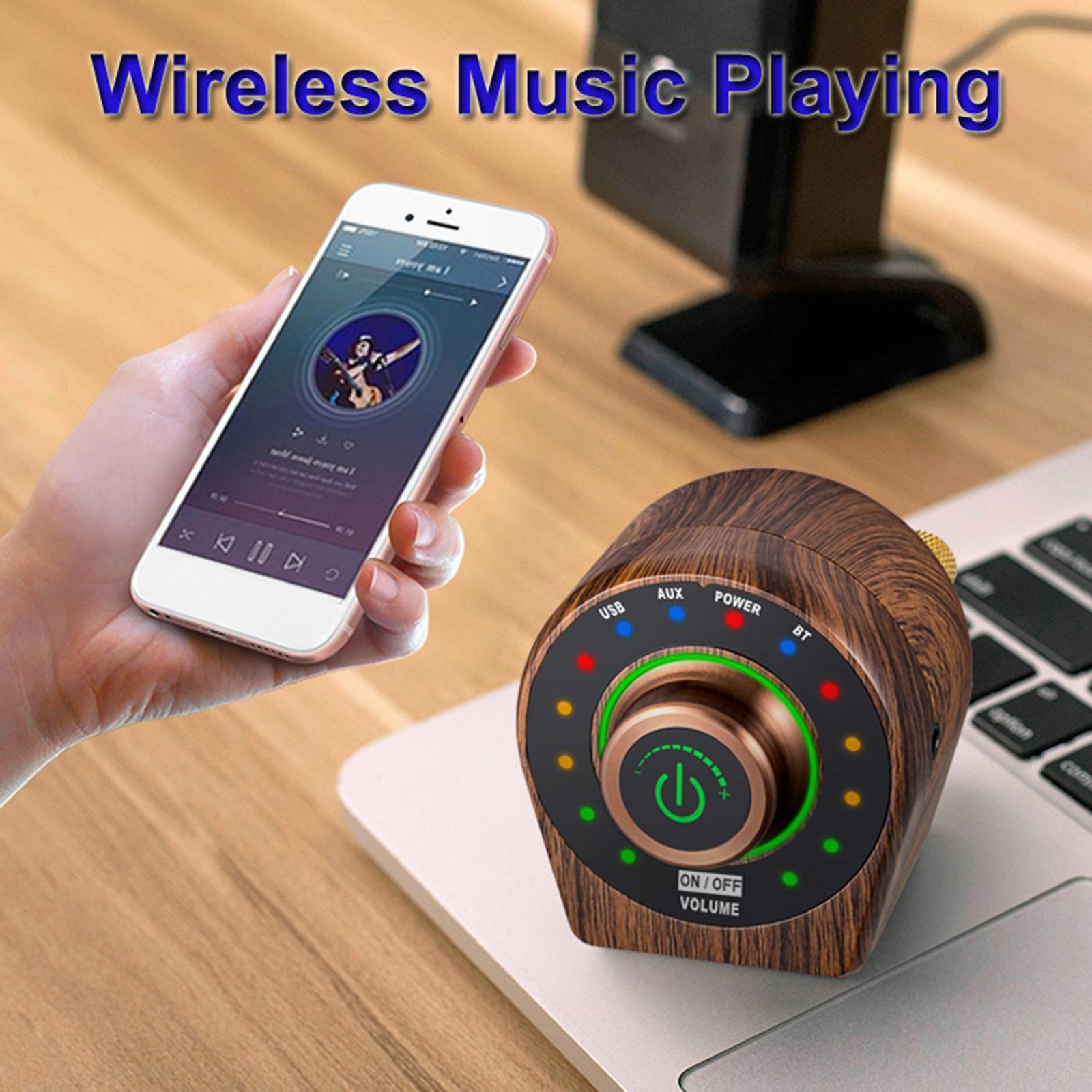 Mini Bluetooth Power Amplifier Wood Grain HiFi 100W Class-D Digital Amp