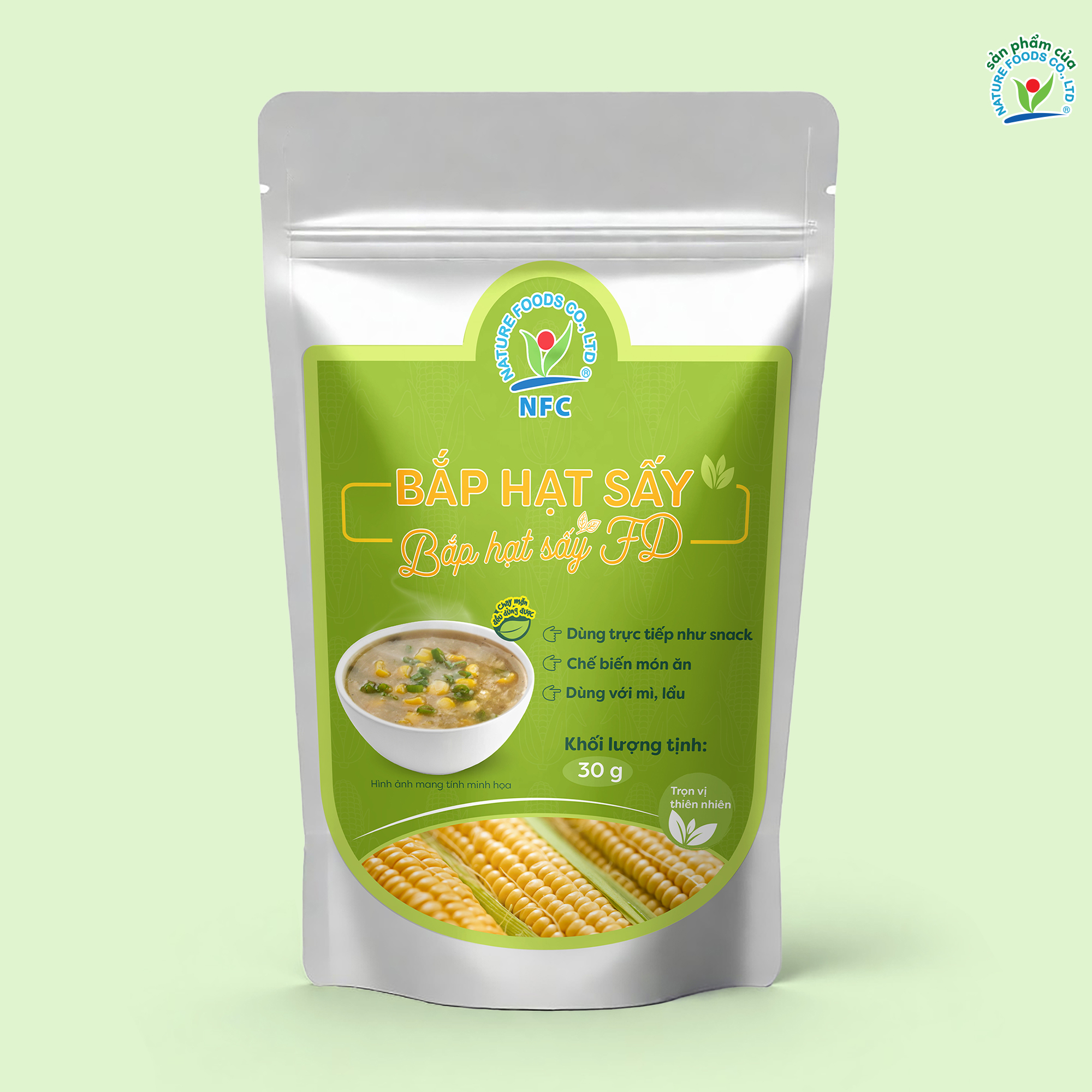 Snack Ăn Vặt Bắp Hạt Sấy Thăng Hoa 30g NFC