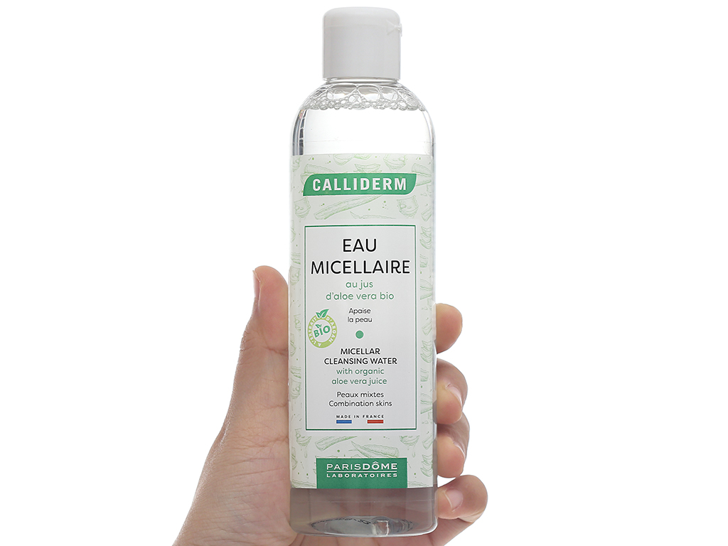 Nước tẩy trang 3 in 1 Calliderm Micellar chiết xuất lô hội 250ml