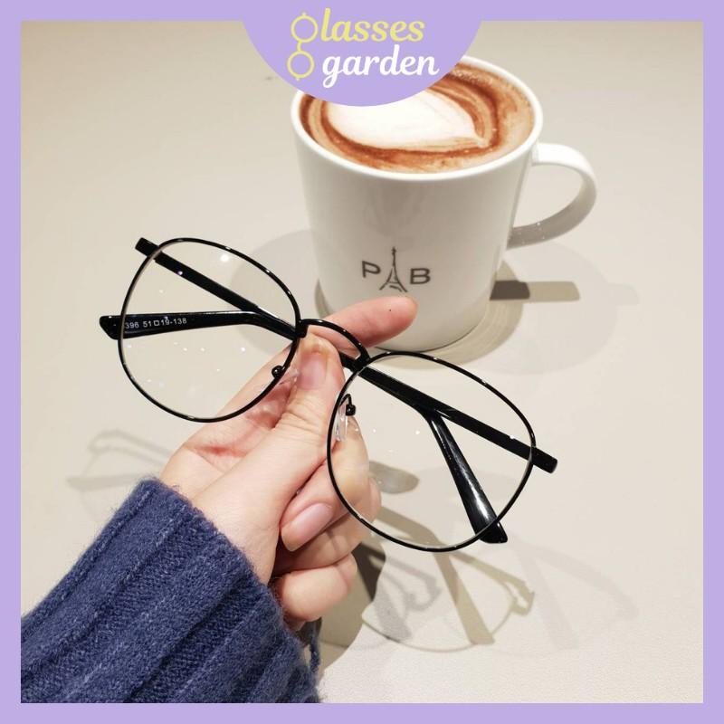 Gọng kính cận thời trang nam nữ, kim loại dáng to Glasses Garden 9396 - Có lắp mắt theo yêu cầu