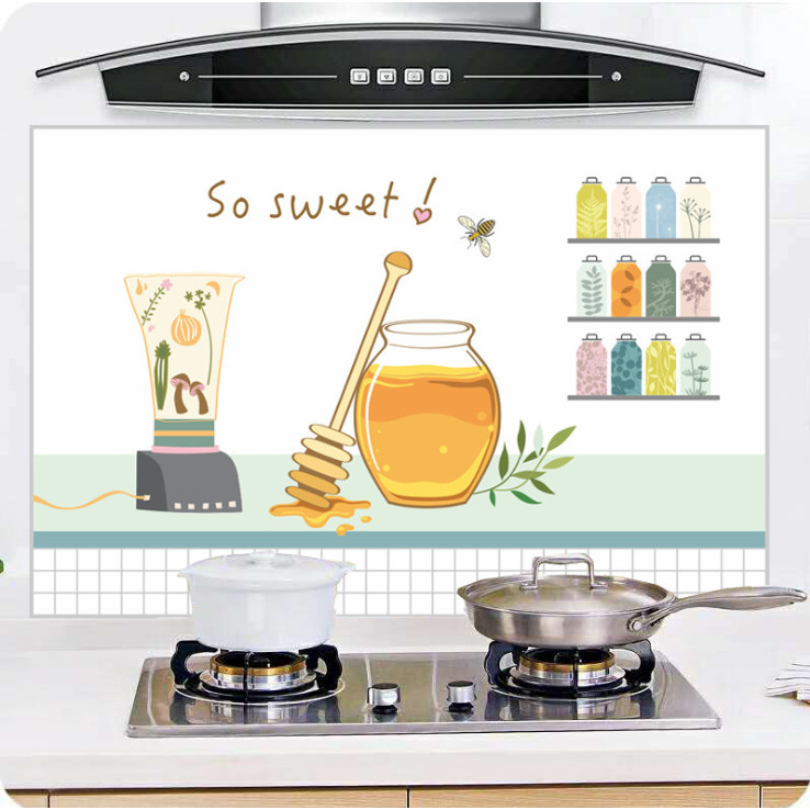 Giấy Dán Bếp Cách Nhiệt Tráng Nhôm trang trí và làm đẹp bếp 60 x 90 cm