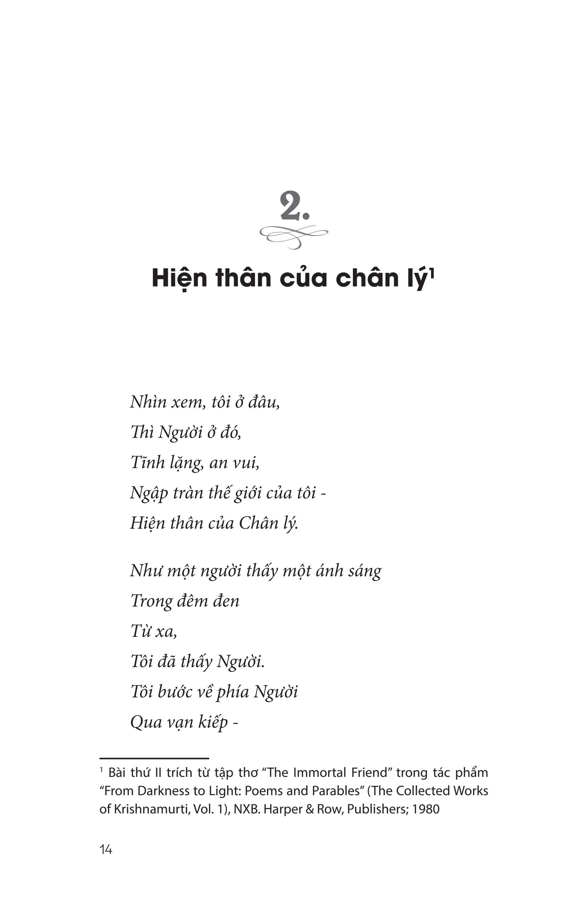 J. Krishnamurti Thực Tại Hiện Tiền