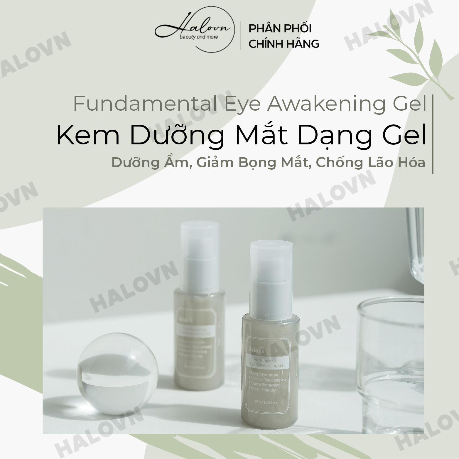 Kem Dưỡng Mắt Dạng Gel Klairs Fundamental Eye Awakening Gel 35ml