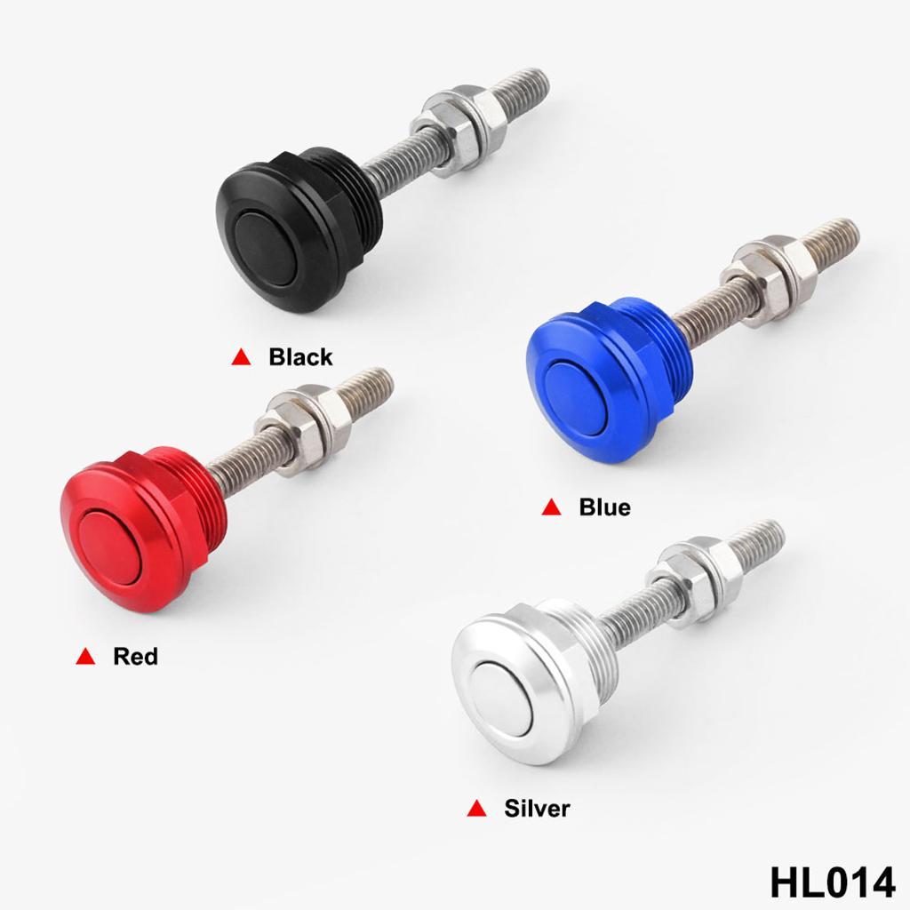 10pcs Bonnet Hood Pins Lock Kit 7/8" Push Button Quick Release Latch Silver