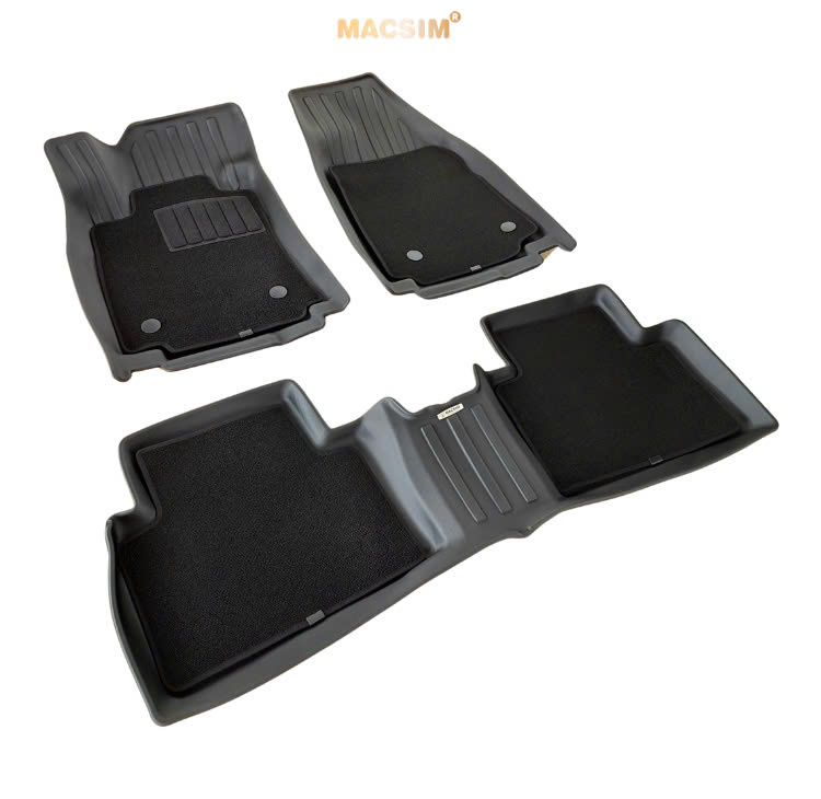 Thảm lót sàn (sd4) ô tô 2 lớp cao cấp dành cho xe MG7 (sd4) nhãn hiệu Macsim chất liệu TPE màu đen