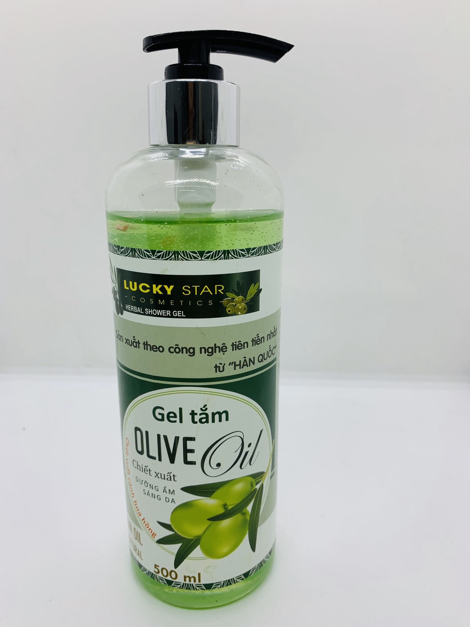 Hộp Quà tặng Combo Dầu Gội Bưởi Lucky Star 250ml + Sữa tắm Olive Lucky Star 500ml + Bông tắm